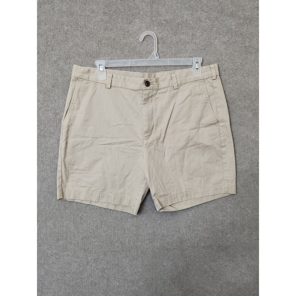Brooks Brothers Chino Shorts Mens 38 Tan Flat Front Cotton Pockets Golf